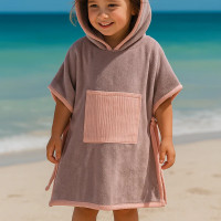 Poncho de plage - pinky