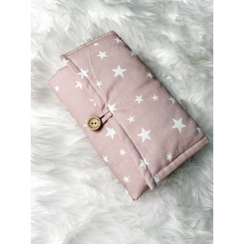 Tapis à langer- Petit Coton- Étoile Rose Tapis à langer- Petit Coton- Étoile Rose
