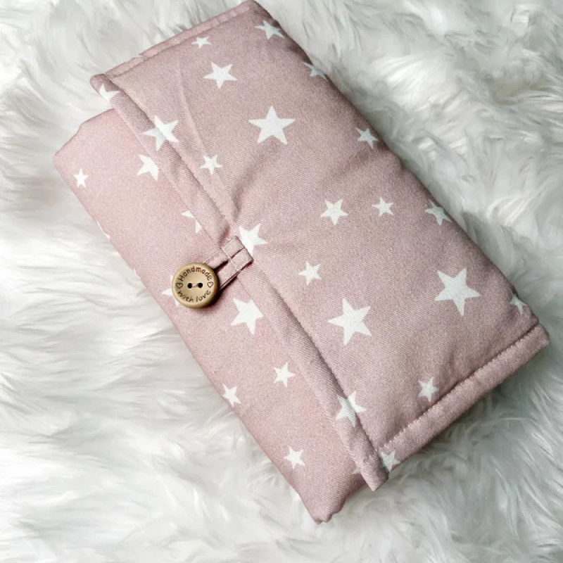 Tapis à langer- Petit Coton- Étoile Rose