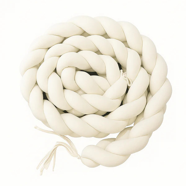 Tour de lit tressé - Blanc Cassé