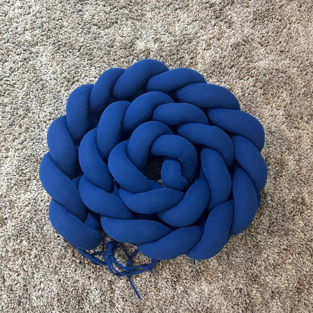 Tour de lit tressé - Bleu Foncé