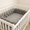 Tour de lit tressé - Gris
