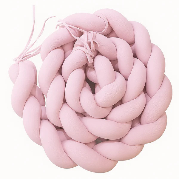 Tour de lit tressé - Rose Clair