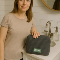 Trousse - Nid d'abeille Bleu perlé