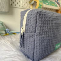 Trousse - Nid d'abeille Bleu perlé