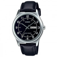 Casio – Montre pour Hommes – Bracelet En Cuir – Noir/Blanc – MTP-V006L-1B2UDF