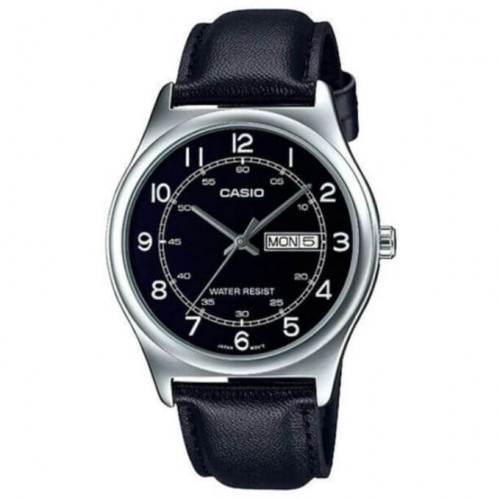 Casio – Montre pour Hommes – Bracelet En Cuir – Noir/Blanc – MTP-V006L-1B2UDF Casio – Montre pour Hommes – Bracelet En Cuir – Noir/Blanc – MTP-V006L-1B2UDF