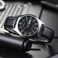 Casio – Montre pour Hommes – Bracelet En Cuir – Noir/Blanc – MTP-V006L-1B2UDF