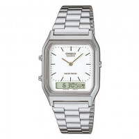 Casio – Dual time – Classique design – Bracelet en acier inoxydable – AQ-230A-7DMQ