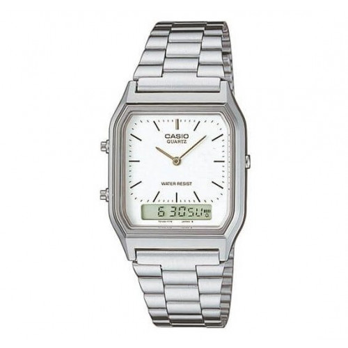 Casio – Dual time – Classique design – Bracelet en acier inoxydable – AQ-230A-7DMQ Casio – Dual time – Classique design – Bracelet en acier inoxydable – AQ-230A-7DMQ