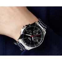 Casio – Homme – Cadran noir – Bracelet en acier inoxydable – MTP-1374D-1AVDF