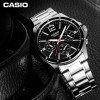 Casio – Homme – Cadran noir – Bracelet en acier inoxydable – MTP-1374D-1AVDF