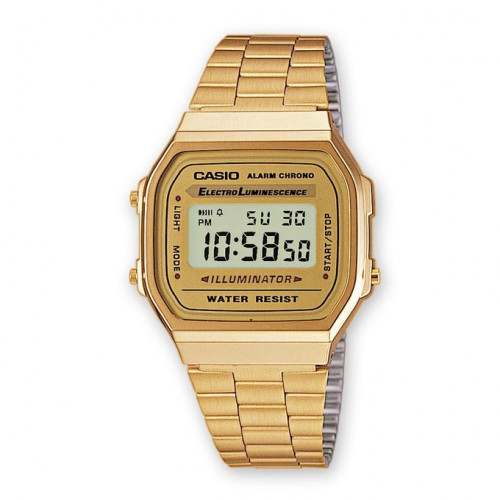 Casio – Montre -Vintage – bracelet en acier inoxydable Doré – A168WG-9WDF Casio – Montre -Vintage – bracelet en acier inoxydable Doré – A168WG-9WDF