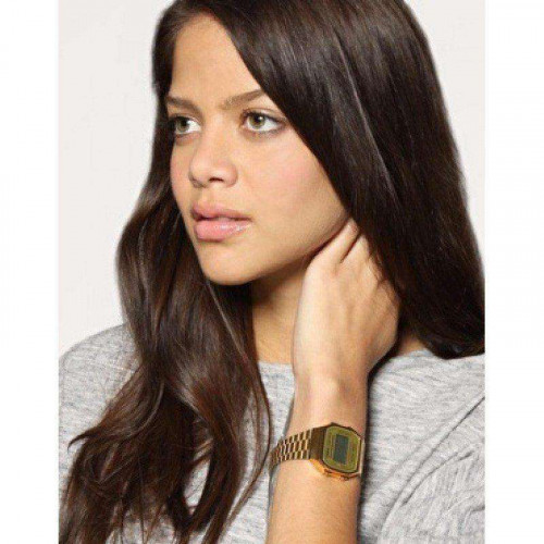 Casio – Montre -Vintage – bracelet en acier inoxydable Doré – A168WG-9WDF Casio – Montre -Vintage – bracelet en acier inoxydable Doré – A168WG-9WDF