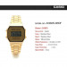 Casio – Montre -Vintage – bracelet en acier inoxydable Doré – A168WG-9WDF Casio – Montre -Vintage – bracelet en acier inoxydable Doré – A168WG-9WDF