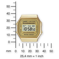 Casio – Montre -Vintage – bracelet en acier inoxydable Doré – A168WG-9WDF
