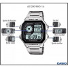 Casio – Montre homme argentée bracelet en acier inoxydable – AE-1200WHD-1AVDF