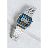 Casio – Vintage Collection – Bracelet en acier inoxydable argenté – A168WA-1WDF