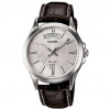 Casio – Homme cadran argenté – Dateur jours/mois – Bracelet cuir marron – MTP-1381L-7AVDF