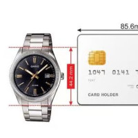 Casio – Index dorés – Cadran noir – Tout en acier inoxydable – MTP-1302D-1A2VDF