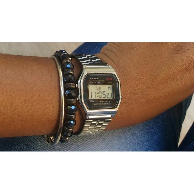 Casio – Montre homme digitale en acier inoxydable – A159W-N1DF