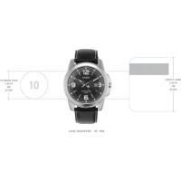 Casio – Montre pour Homme à mouvement Quartz – Bracelet en cuir noir – MTP-1314L-8A