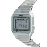 Casio – SUPER SLIM – Vintage – Digital argenté – Bracelet milanais – A700WM-7ADF