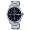 Casio – Argenté cadran noir – Classique pour homme – Avec dateur – Diamètre boîtier : 38mm – MTP-V006D-1C