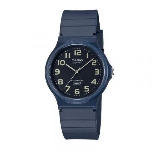 Casio – Bleu – Cadran noir – Classique en silicone – Étanche « Unisexe » – MQ-24UC-2BDF