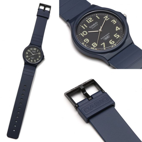 Casio – Bleu – Cadran noir – Classique en silicone – Étanche « Unisexe » – MQ-24UC-2BDF Casio – Bleu – Cadran noir – Classique en silicone – Étanche « Unisexe » – MQ-24UC-2BDF