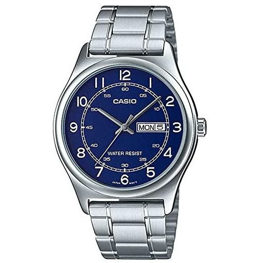 Casio – Homme – Cadran bleu – Dateur « jour/mois » – Acier inoxydable – MTP-V006D-2BUDF