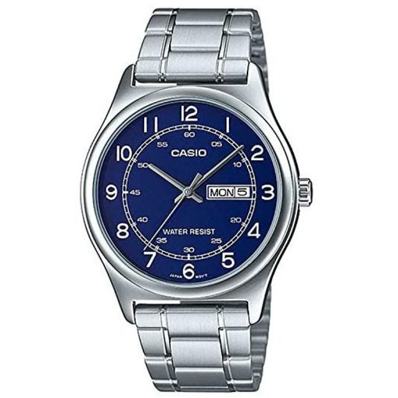 Casio – Homme – Cadran bleu – Dateur « jour/mois » – Acier inoxydable – MTP-V006D-2BUDF