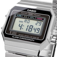 Casio – SUPER SLIM CASE – Vintage Collection – Bracelet en acier – A700W-1ADF