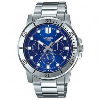 Casio – Montre Homme cadran bleu – Bracelet en acier inoxydable – MTP-VD300D-2EUDF