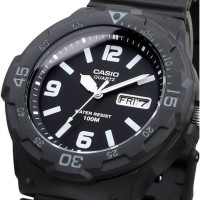 Casio – Dateur à 3h – Résistance à l’eau 100 mètres – MRW-200H-1B2VDF