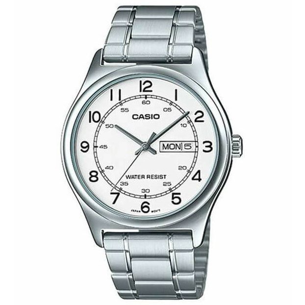 Casio – Homme – Cadran blanc – Dateur « mois/jour » – Acier inoxydable – MTP-V006D-7B2UDF