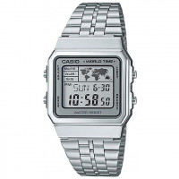 Casio – Homme – Vintage argenté – Bracelet en acier inoxydable – A500WA-7DF