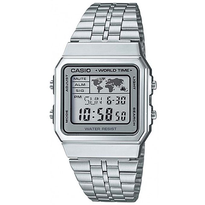 Casio – Homme – Vintage argenté – Bracelet en acier inoxydable – A500WA-7DF