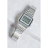 Casio – Homme – Vintage argenté – Bracelet en acier inoxydable – A500WA-7DF