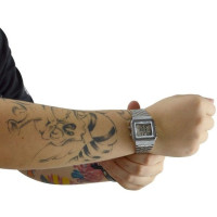 Casio – Homme – Vintage argenté – Bracelet en acier inoxydable – A500WA-7DF