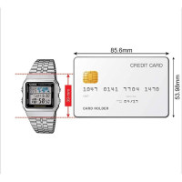 Casio – Homme – Vintage argenté – Bracelet en acier inoxydable – A500WA-7DF