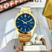 Casio – Montre dorée, cadran bleu et index dorés – Tout en acier inoxydable – Afficheur de date – MTP-VD03G-2A Casio – Montre dorée, cadran bleu et index dorés – Tout en acier inoxydable – Afficheur de date – MTP-VD03G-2A