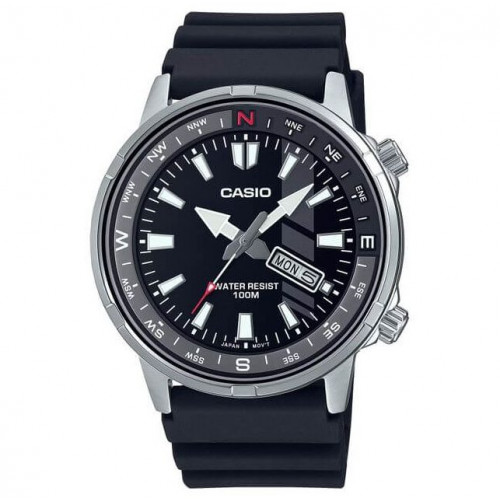 Casio – Sportive et élégante avec un anneau de compas rotatif, étanche 100m – MTD-130-1AV Casio – Sportive et élégante avec un anneau de compas rotatif, étanche 100m – MTD-130-1AV