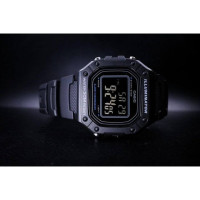 Casio – Montre en résine noire – Cadran noir – Un design numérique sportif – W-218H-1BVDF