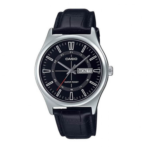 Casio – Montre analogique classique – Bracelet en cuir noir – Dateur jour/mois – MTP-V006L-1C Casio – Montre analogique classique – Bracelet en cuir noir – Dateur jour/mois – MTP-V006L-1C