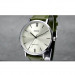 Casio – Bracelet en cuir vert – Cadran argenté – Boîtier extra plat – MTP-VT01L-3B Casio – Bracelet en cuir vert – Cadran argenté – Boîtier extra plat – MTP-VT01L-3B