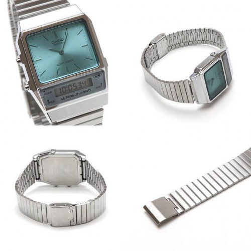 Casio – Style rétro et élégant – Vintage Collection – Style des années 80 – Double montres – AQ-800EC-2ADF Casio – Style rétro et élégant – Vintage Collection – Style des années 80 – Double montres – AQ-800EC-2ADF