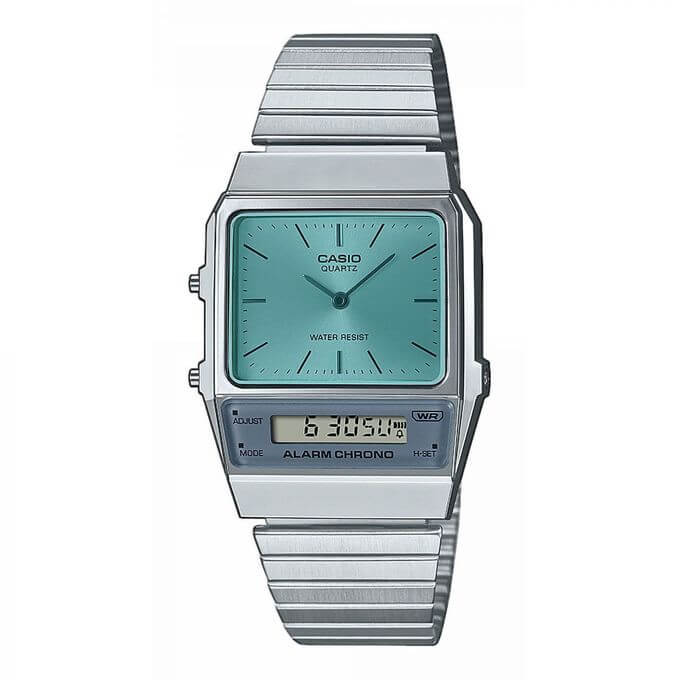 Casio – Style rétro et élégant – Vintage Collection – Style des années 80 – Double montres – AQ-800EC-2ADF