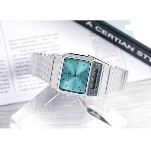Casio – Style rétro et élégant – Vintage Collection – Style des années 80 – Double montres – AQ-800EC-2ADF Casio – Style rétro et élégant – Vintage Collection – Style des années 80 – Double montres – AQ-800EC-2ADF