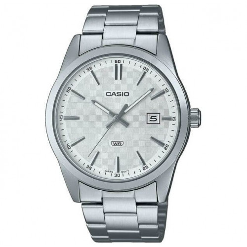Casio – Cadran blanc avec dateur – Bracelet en acier inoxydable – MTP-VD03D-7AUDF Casio – Cadran blanc avec dateur – Bracelet en acier inoxydable – MTP-VD03D-7AUDF